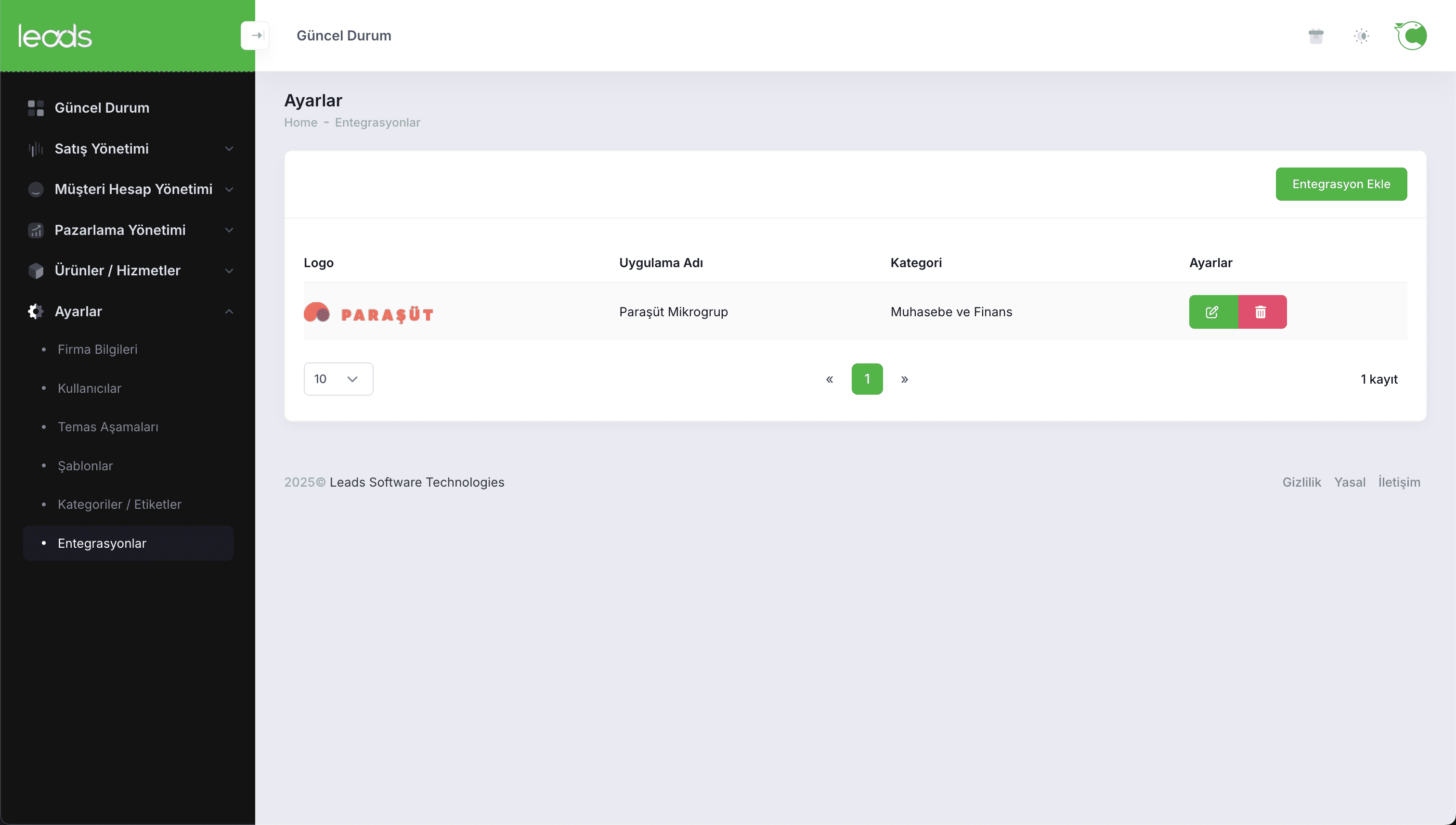 Paraşüt Kullanıcılarına Müjde! Leads CRM Entegrasyonu Hazır